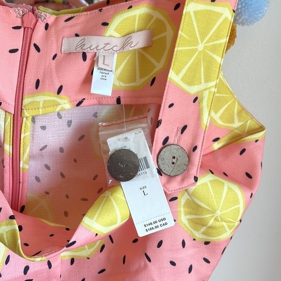 *NWT Anthropologie Hutch Lemon Shorts Overalls Romper - Picture 5 of 6